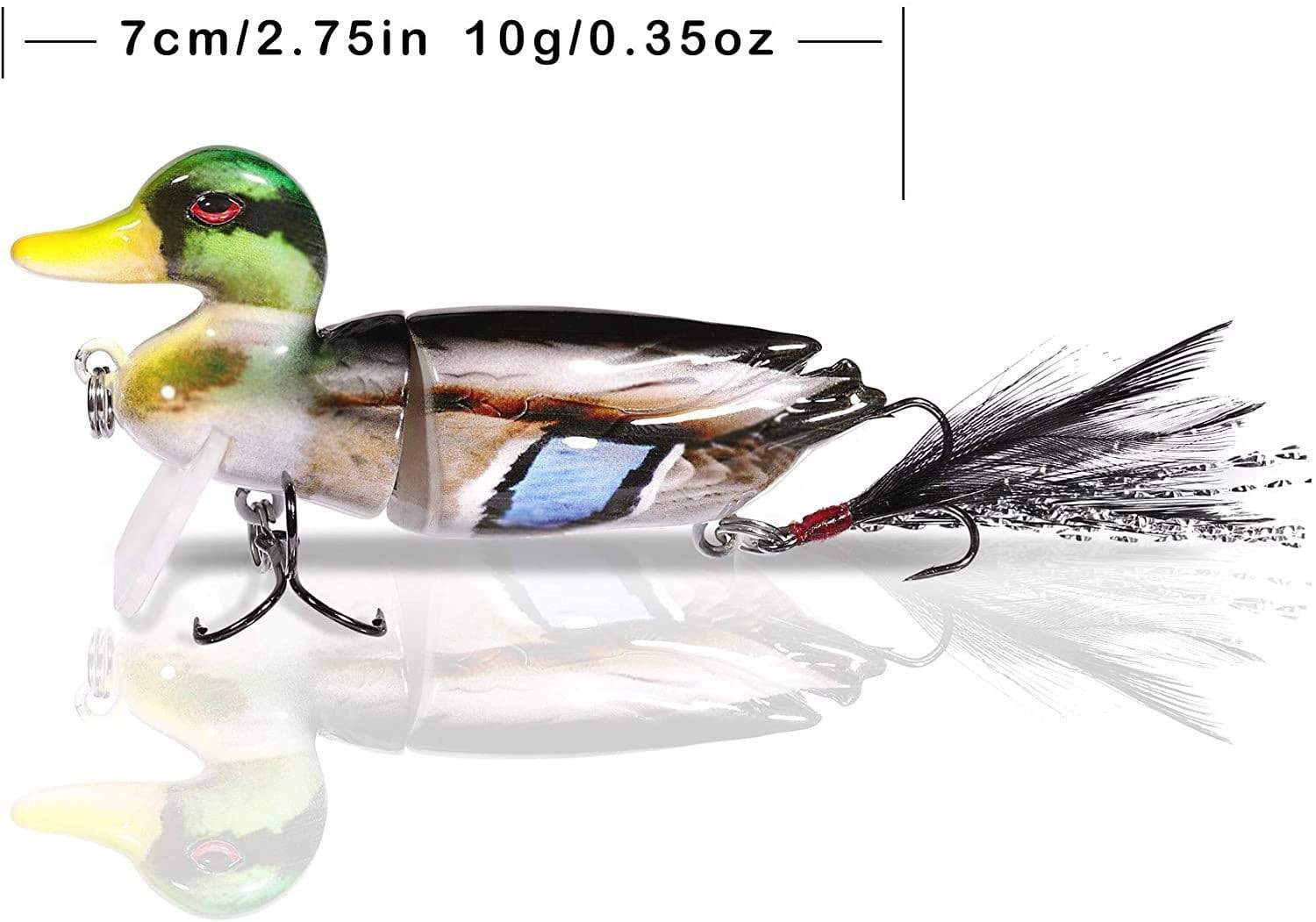 4 Pack Topwater Swimming Baby Duck Jointed lures – Otterk